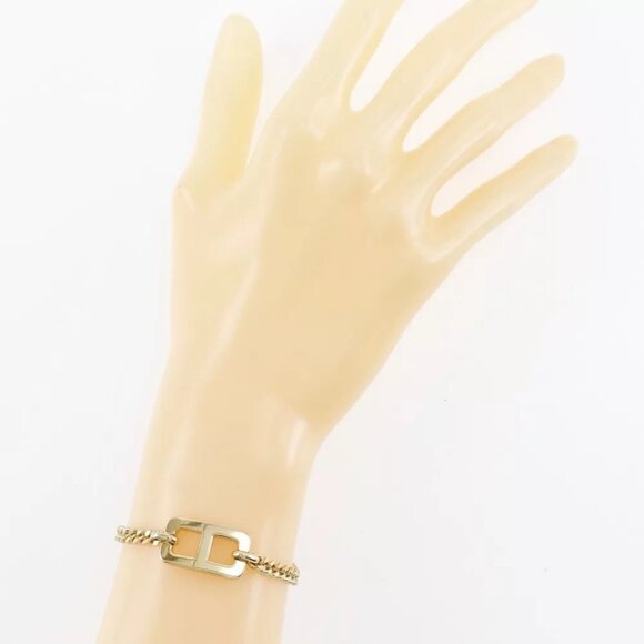 Dior Bracelet set Necklace CD logo Plated Gold Square 21.1g Women - Picture 9 of 10